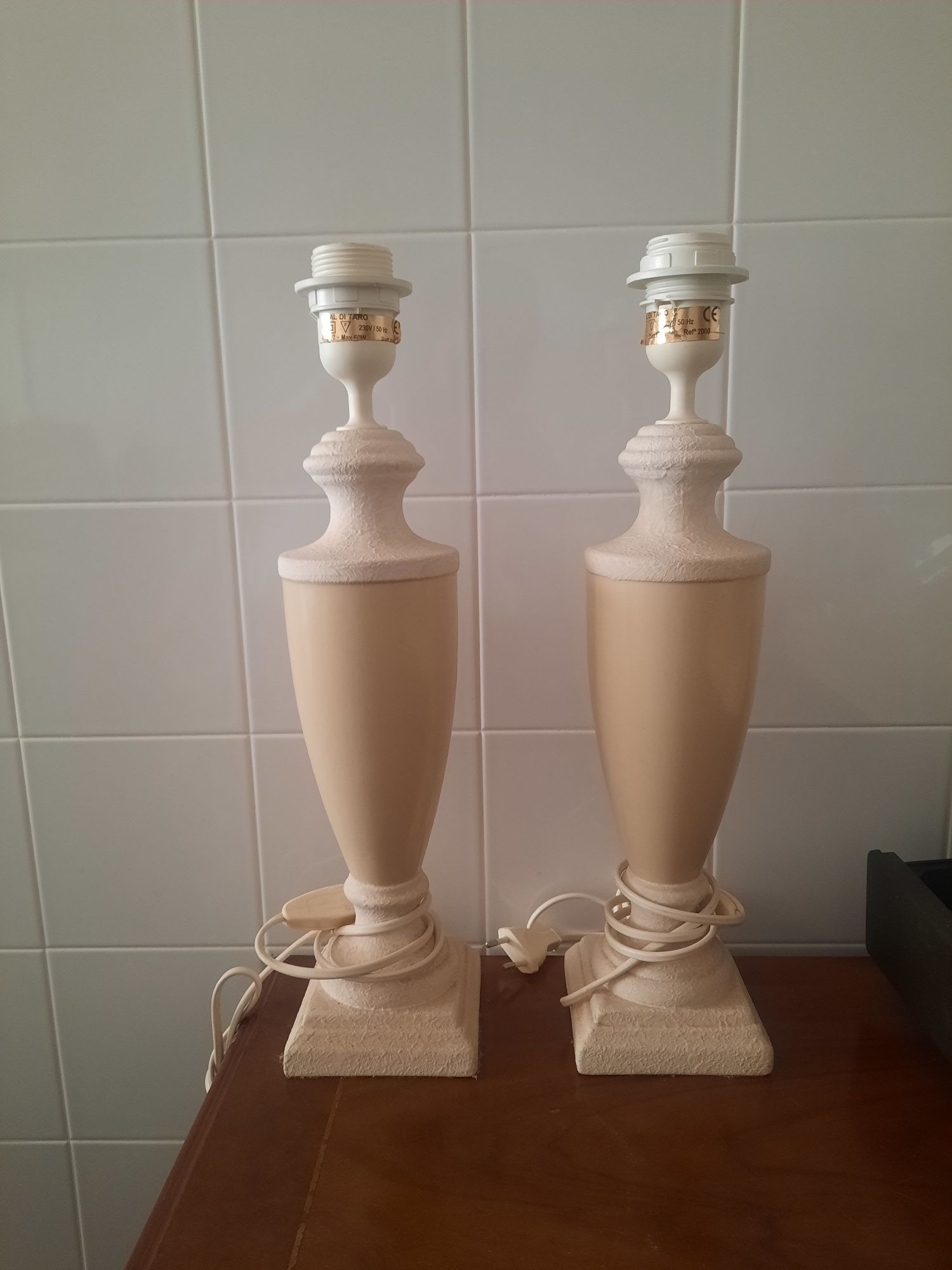 Conjunto de 2 bases de candeeiro