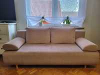 Sofa rozkładana pudrowy róż