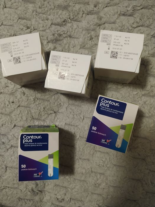 Sprzedam 5 op pasków do pomiaru cukru contour plus