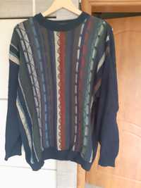 Sweter turecki prl kolekcja vintage wzory sweterek męski L oversize tk