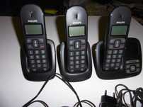 Telefon Stacjonarny Philips Fabrycznie Nowy Bezprzewodowy 3 Słuchawki