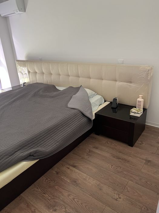 Cama de casal com 2*180 em madeira macica de carvalho