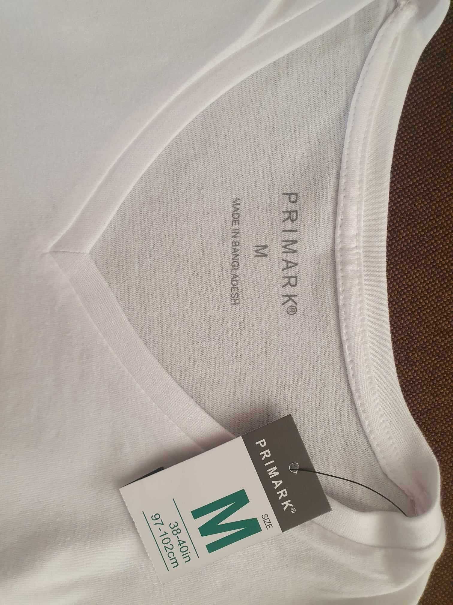 T-shirt męski Primark biały, rozmiar M