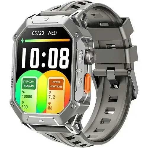 ЗАХИЩЕНИЙ смарт-годинник HAYLOU Iron N1 LS24 Grey EU з захисним склом