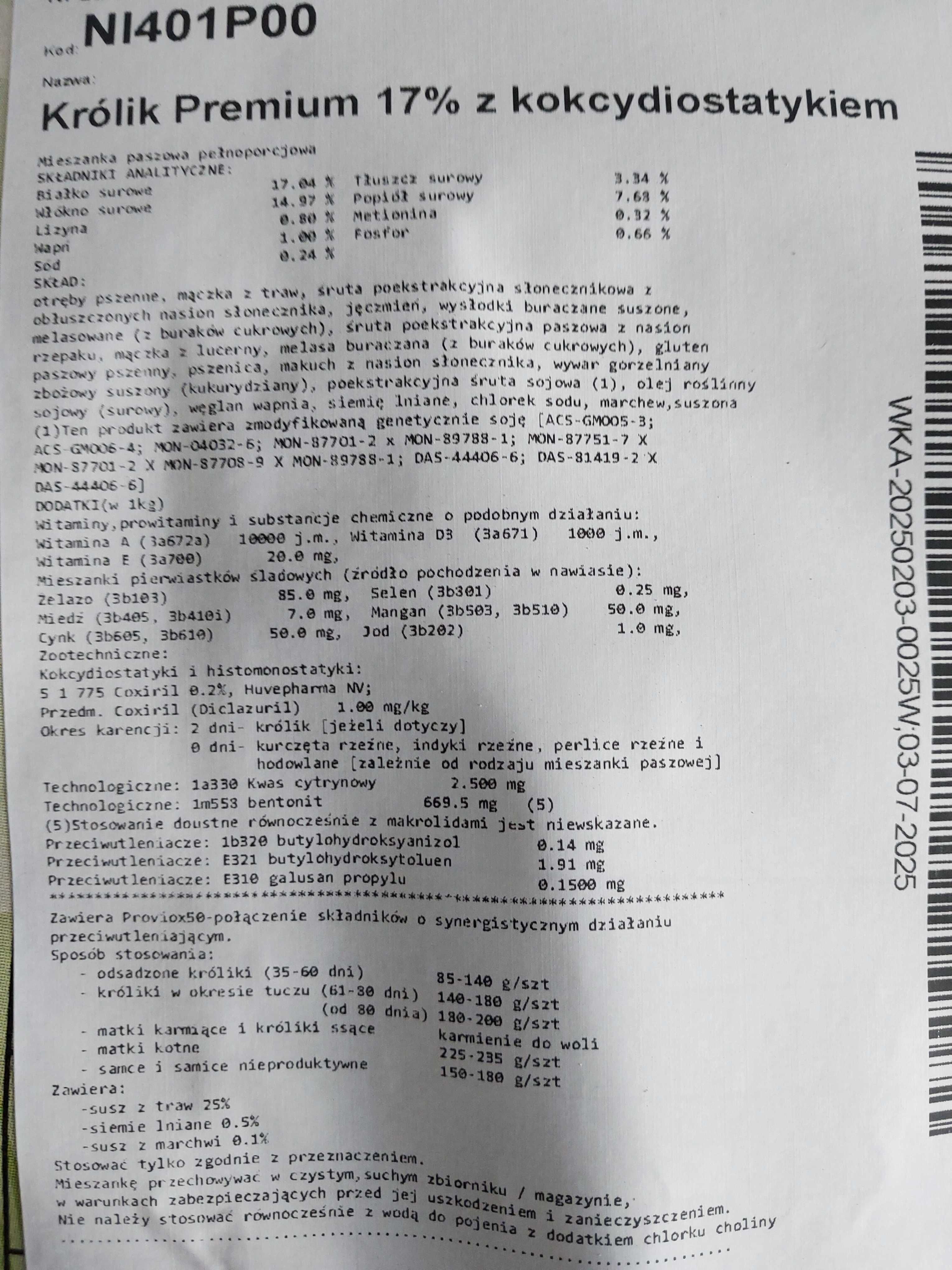 Karma Dla Królików Królik Premium