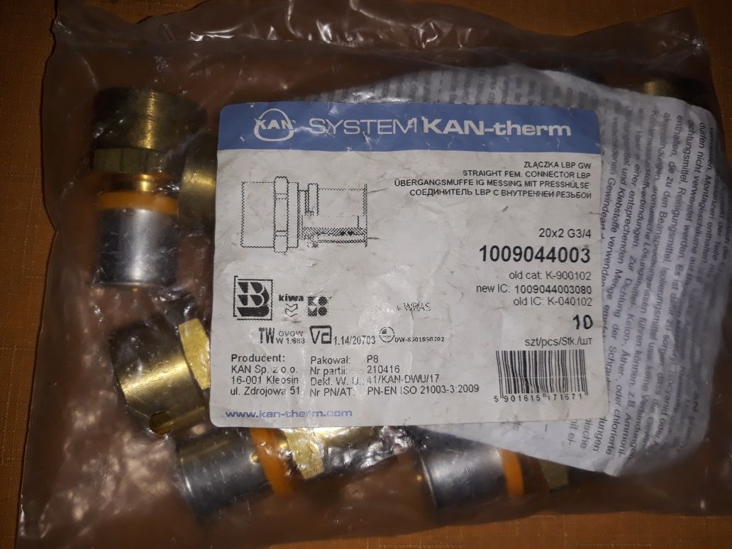 KanTherm 20 Pex 3/4" GZ GW 10 sztuk