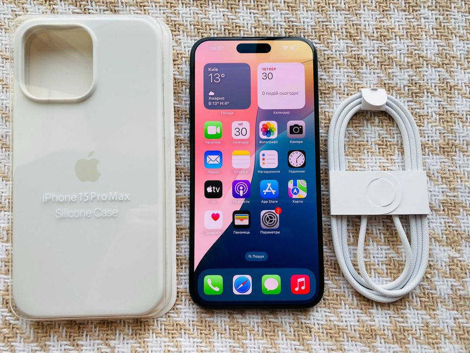 IPHONE 15 PRO MAX 512Gb АКБ 90% Blue Titanium NEVERLOCK ( 61719)