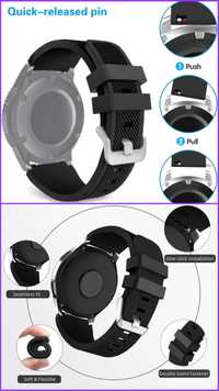 Bracelete / pulseira silicone 20 e 22mm para relógio Watch Samsung