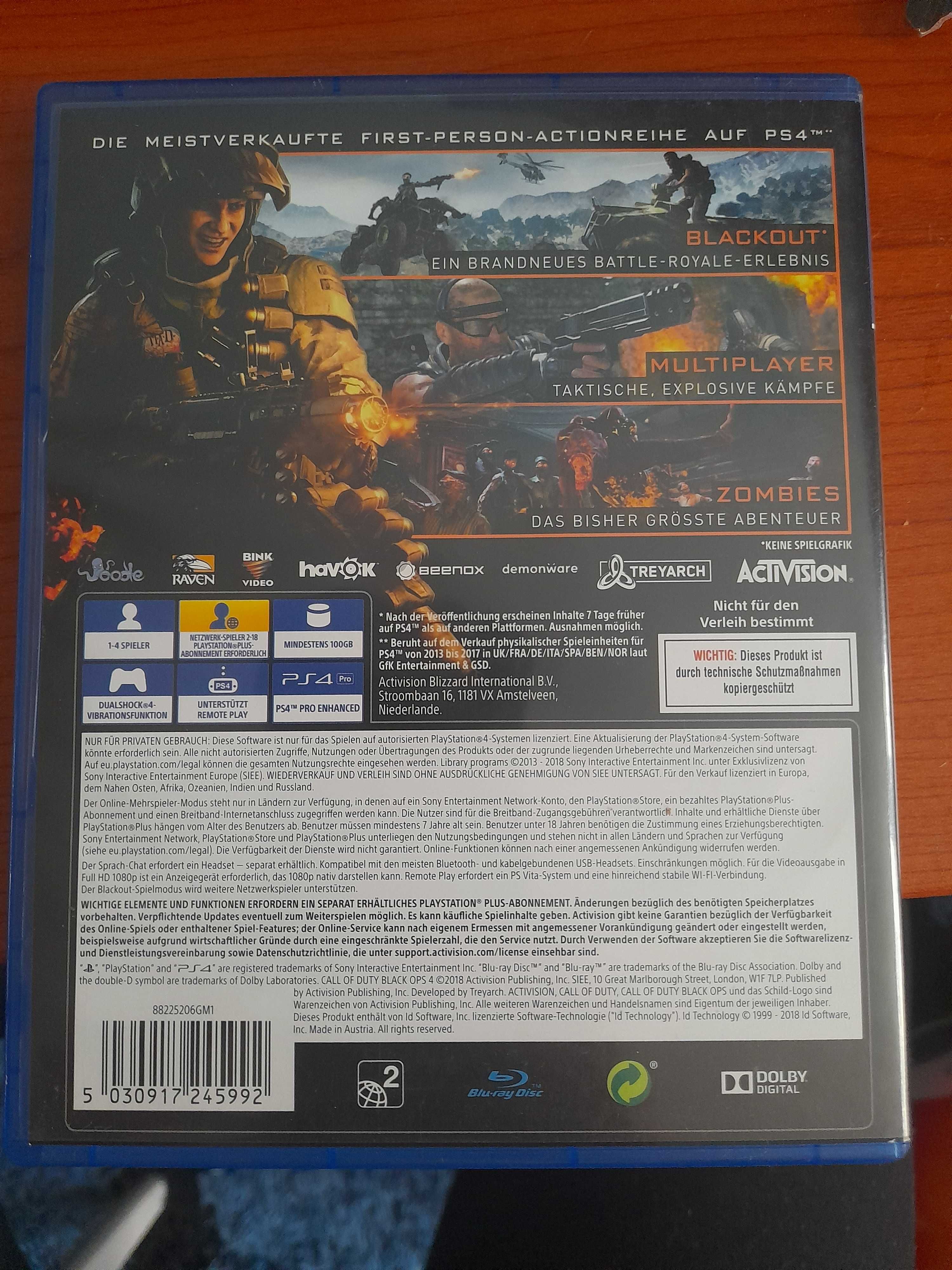 Call of Duty: Black Ops 4 PS4 Playstation 4