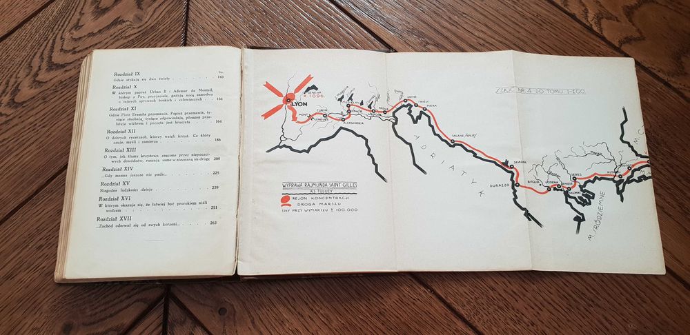 Książka rok 1939  "Krzyżowcy" Zofia Kossak - tom I