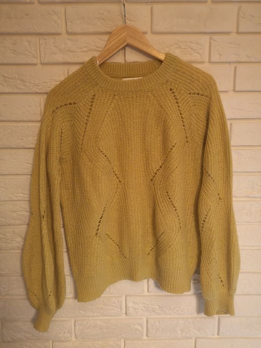 Sweter ażurowy żółty rozm. M/L