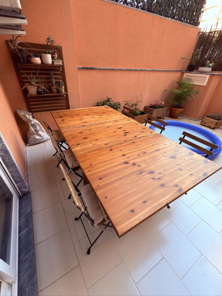 Mesa Madeira Maciça Carvalho de Jardim