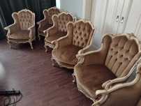 sofa antyczna + Fotele zestaw 5x FOTELE barokowy Barok antyk Ludwik