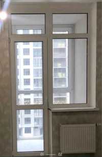 Балконний блок з глухим вікном Rehau