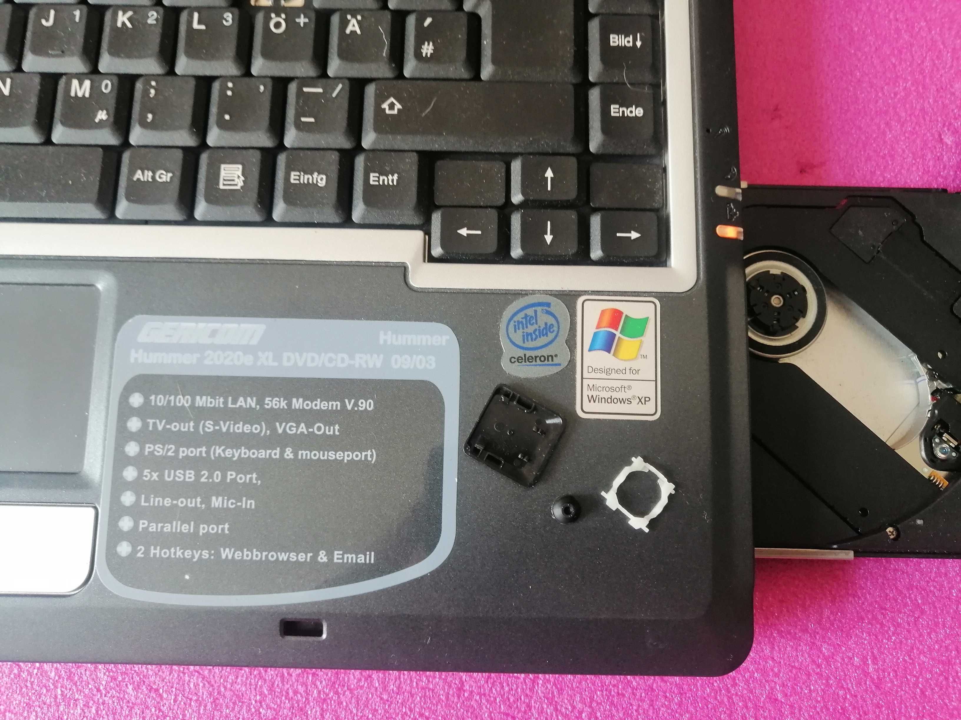 laptop gericom hummer 2020e xl dvd cd rw 09/03