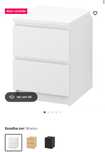 2 Mesas de cabeceira MALM IKEA Branca / móvel / mesinha