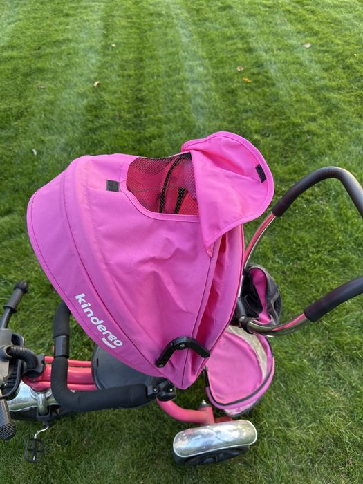 Rowerek różowy z daszkiem