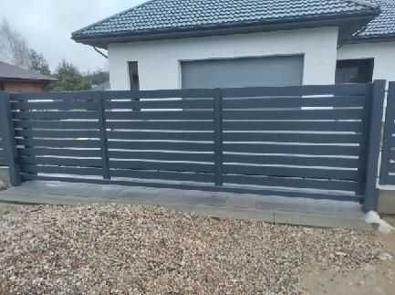 Brama przesuwna 4 m x 1,5 m system palisadowy