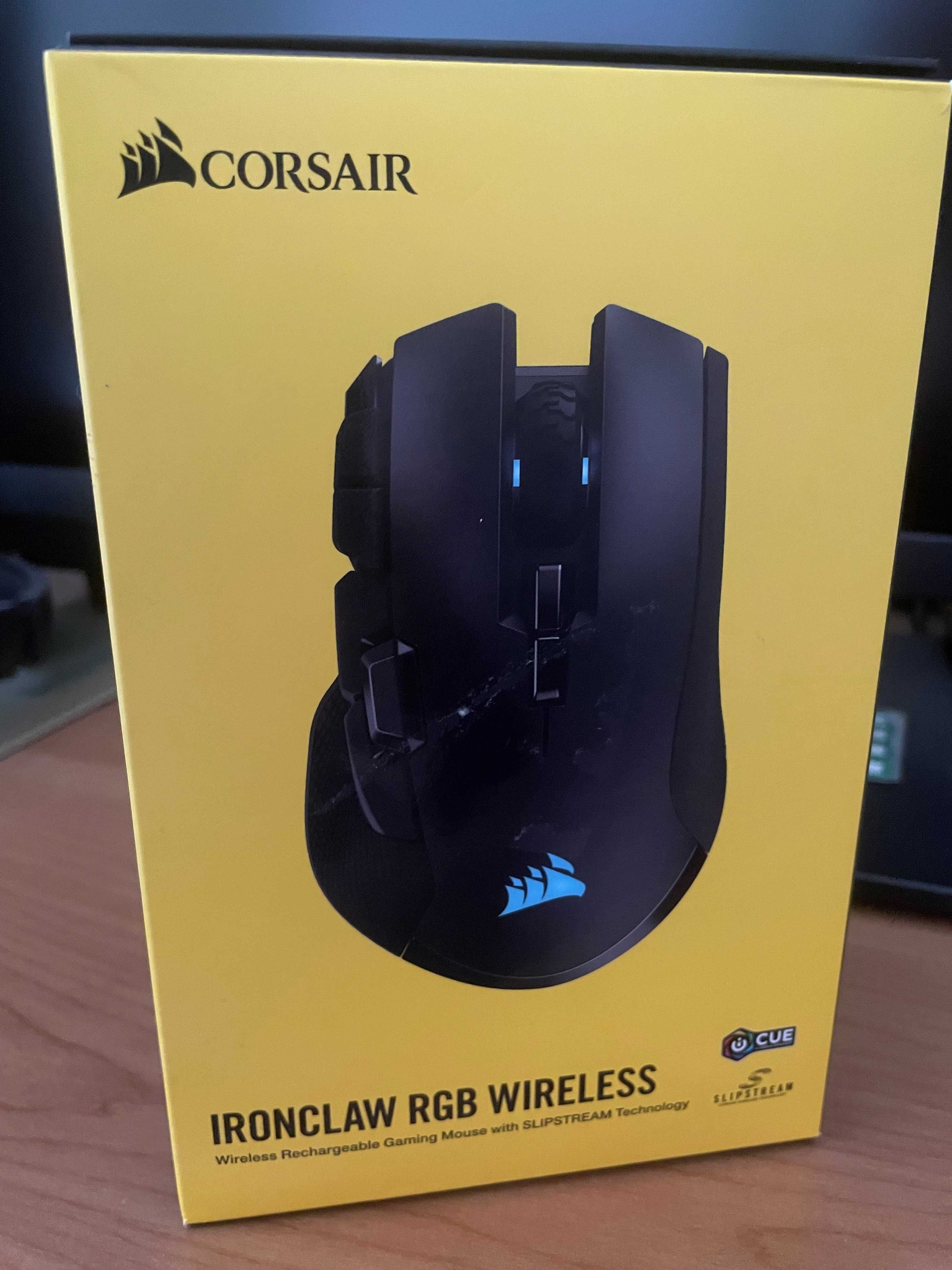 Rato IRONCLAW RGB sem fios Wi-Fi ou Bluetooth da CORSAIR 18.000 DPI