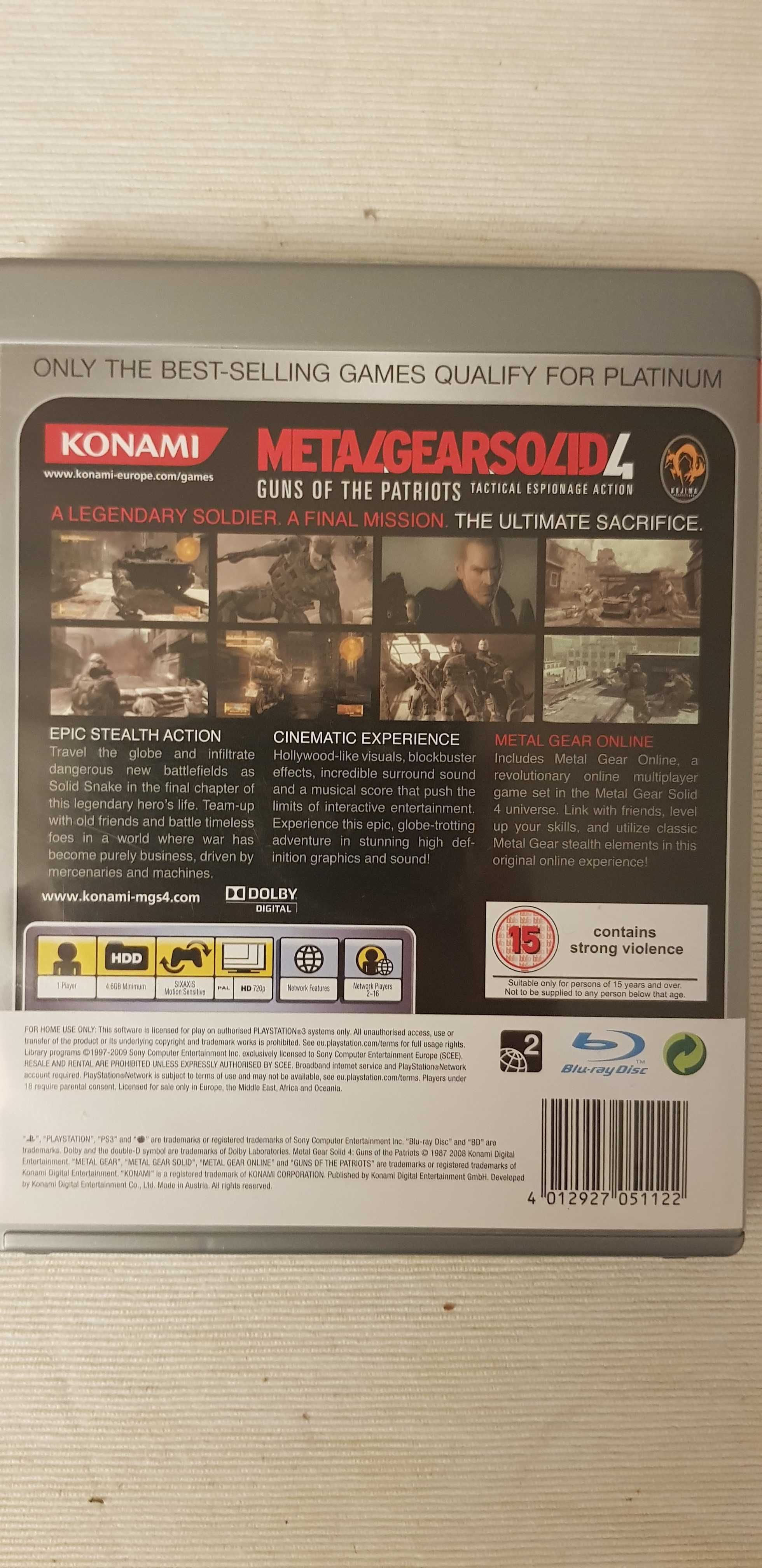 Metal Gear Solid 4: Guns of the Patriots Tactical Espionage Action PS3