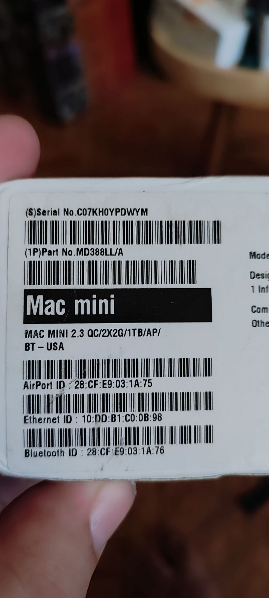 MAC mini i7 dysk 1 TB model A1347