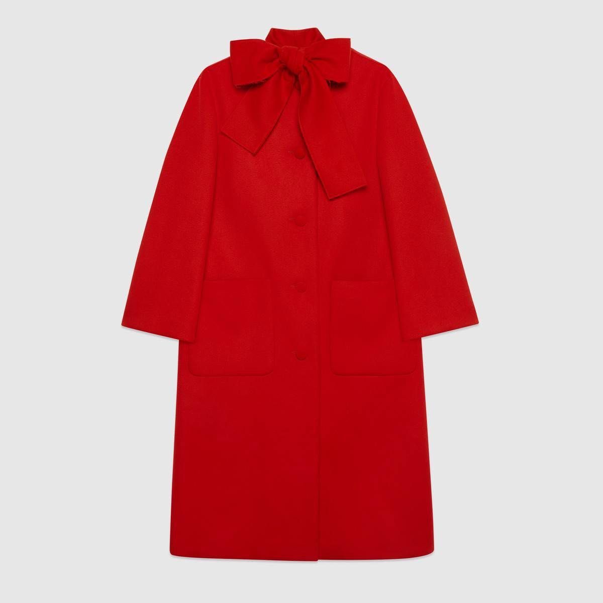 Nowy płaszcz Gucci czerwony wełniany