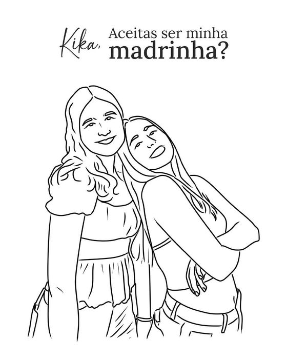 Ilustrações personalizadas em Line Art - Formato digital e/ou impresso