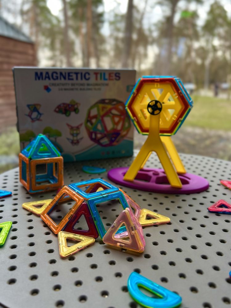 Магнитный конструктор на 84, деталей 3D магниты Magnetic Tiles