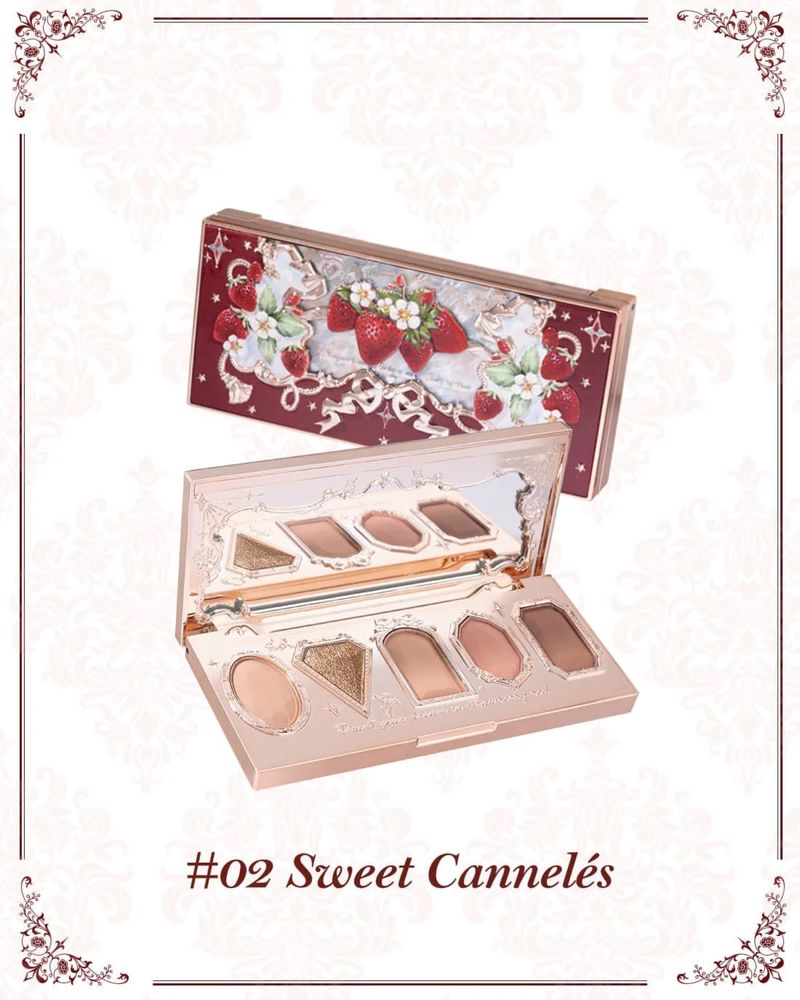 Палетка теней Flower Knows Strawberry Rococo 5 Color Eyeshadow Palette