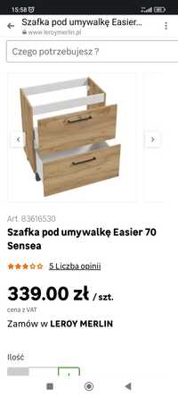 Szafka pod umywalkę 70 cm