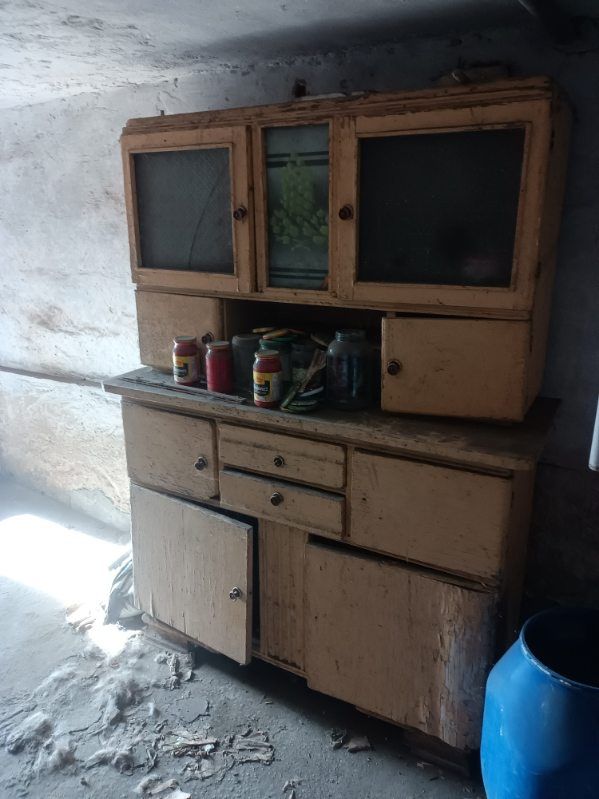 Meble PRL kredens witryna do renowacji