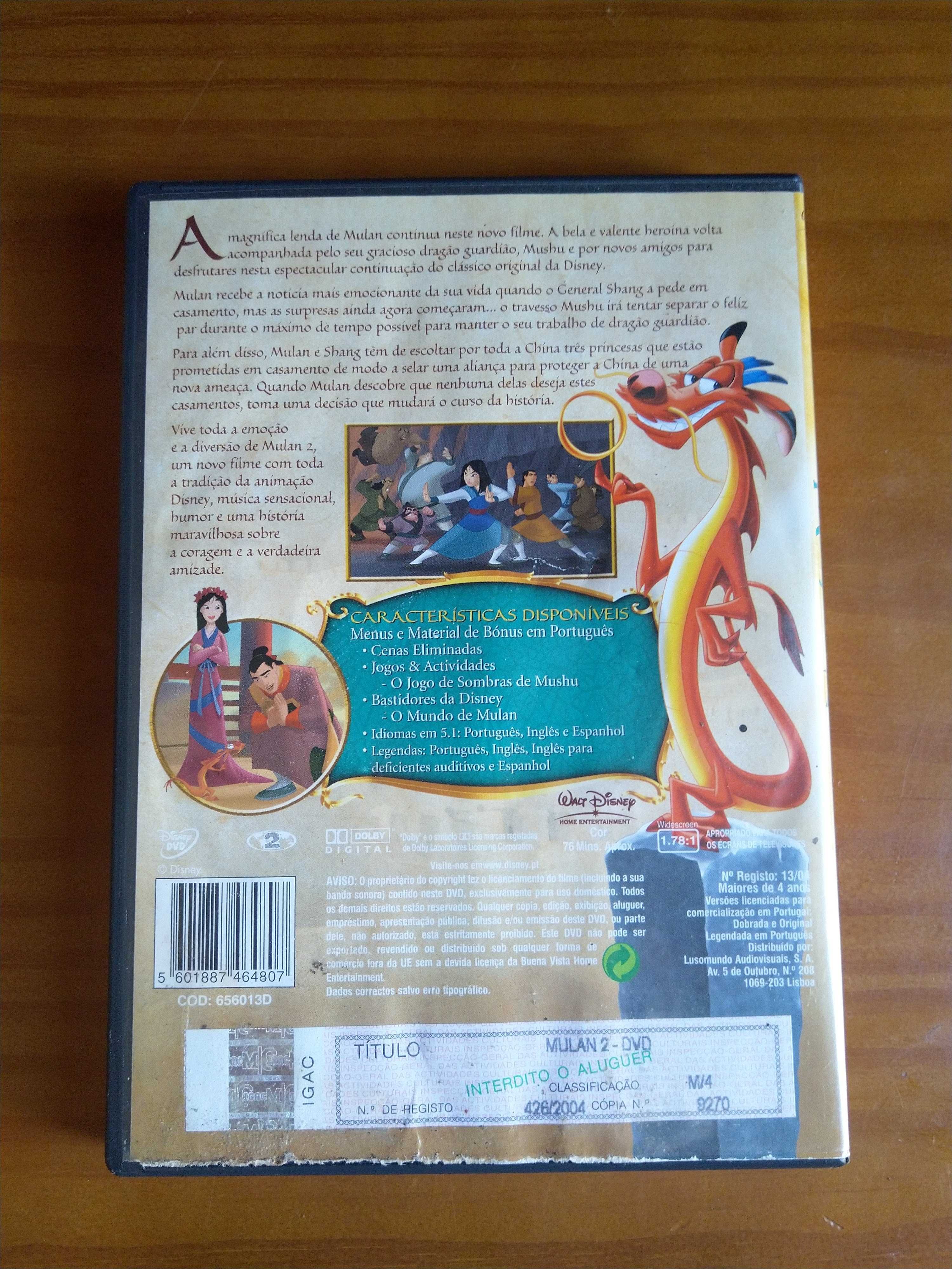 Mulan 2 - Filme DVD Disney