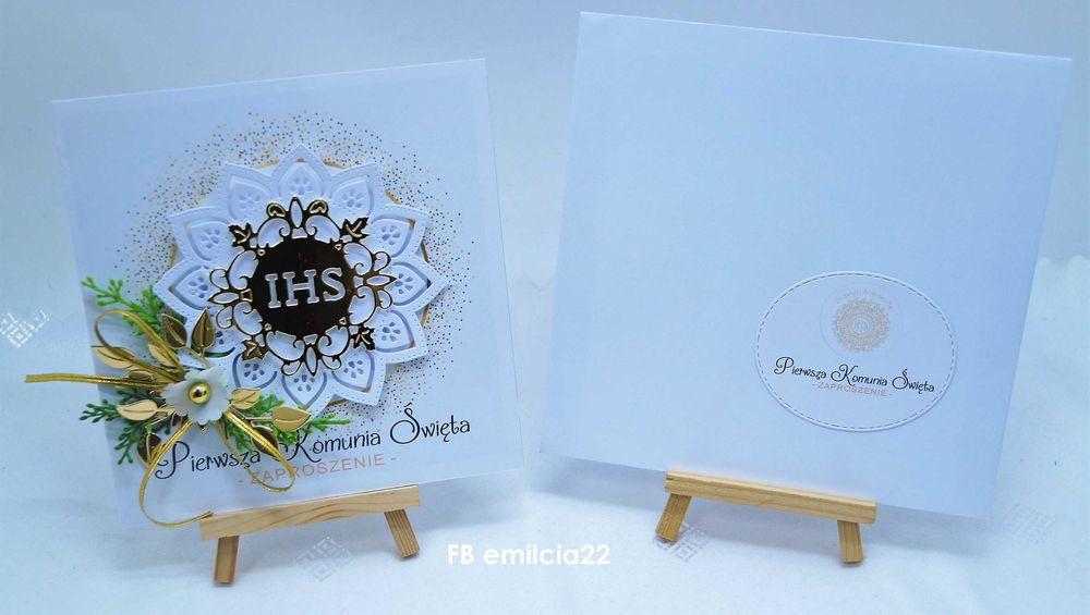 Zaproszenia I Komunia Św. spersonalizowane dla Wychowawcy Klasy