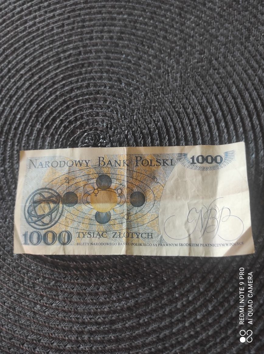 Sprzedam banknot 1000 złoty