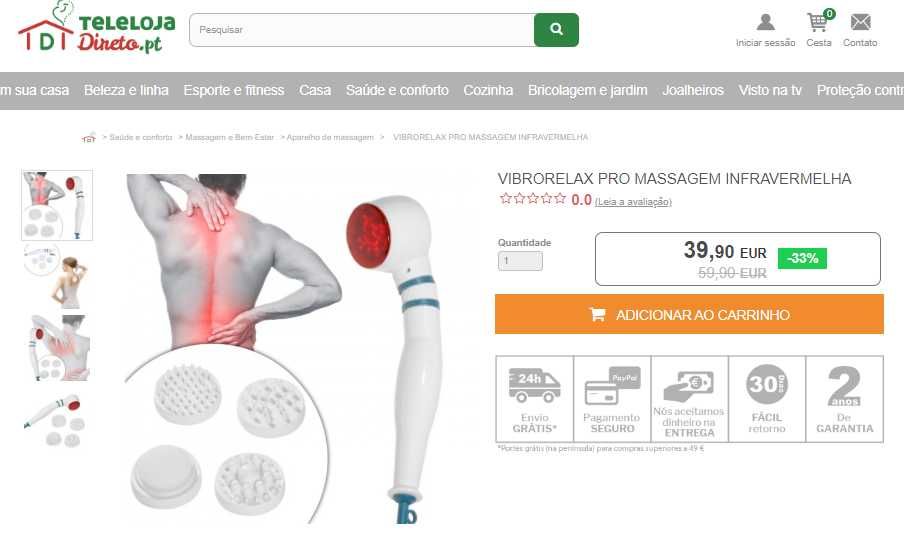 Massajador Corporal Infra vermelhos