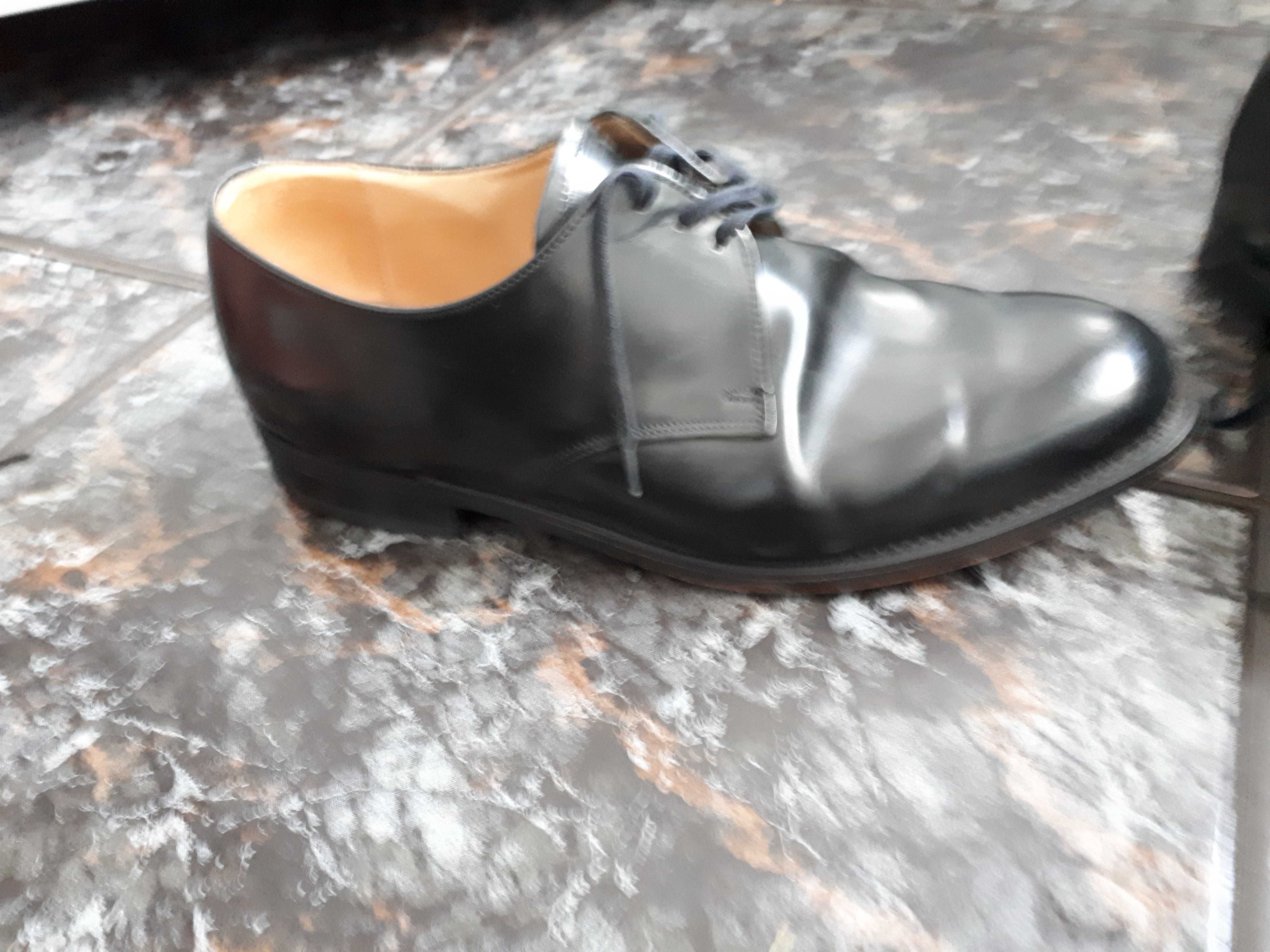 buty czarne ze skóry naturalnej rozm 42,5