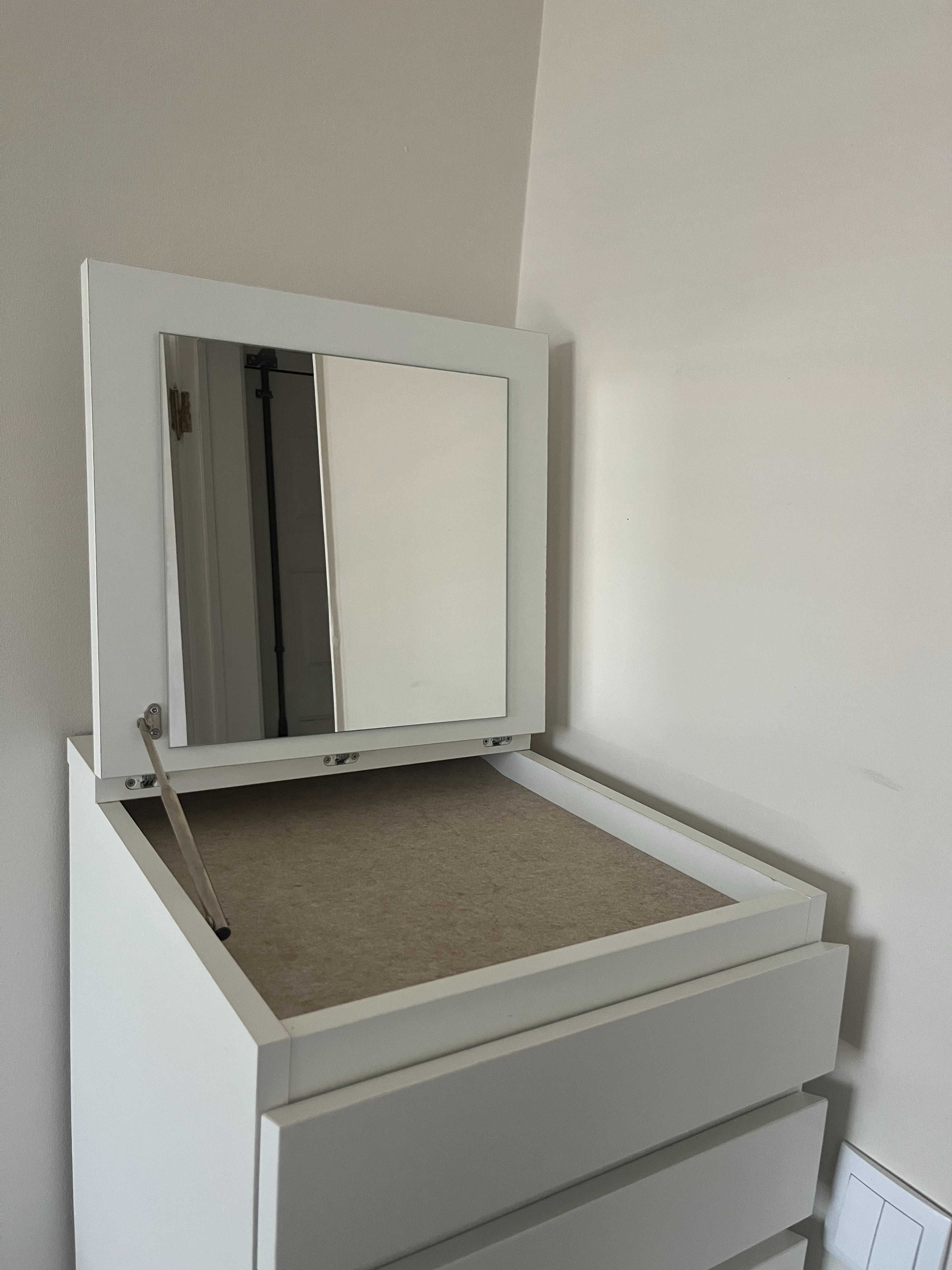 Ikea MALM cómoda com 6 gavetas e espelho