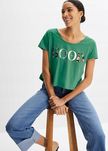 B.P.C t-shirt zielony z nadrukiem r.40/42