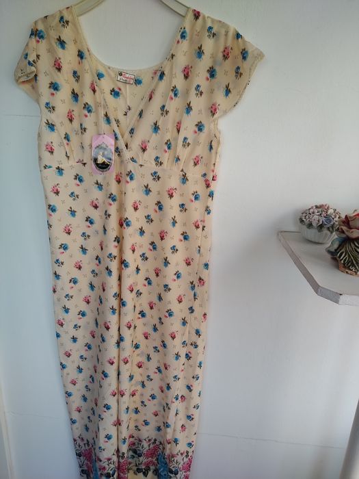 Camisa de noite padrão floral - Pardos Manufacturas - Tam.XXL