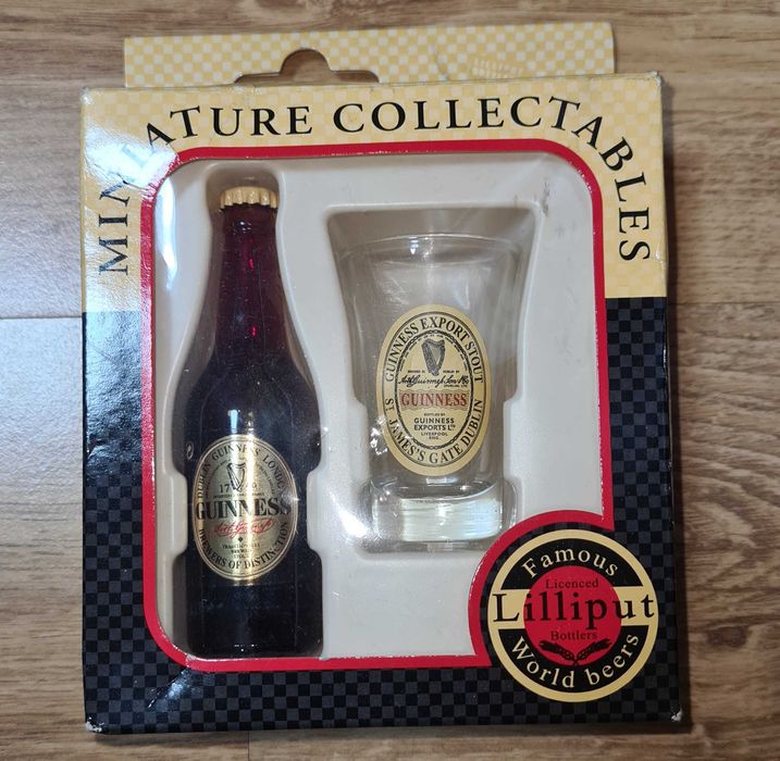 Kolekcjonerskie miniaturowe piwo licencjonowane Lilliput Guinness