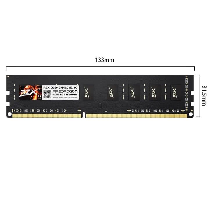 ОЗУ ПК 8Гб DDR3 240 pin 1600 Мгц
