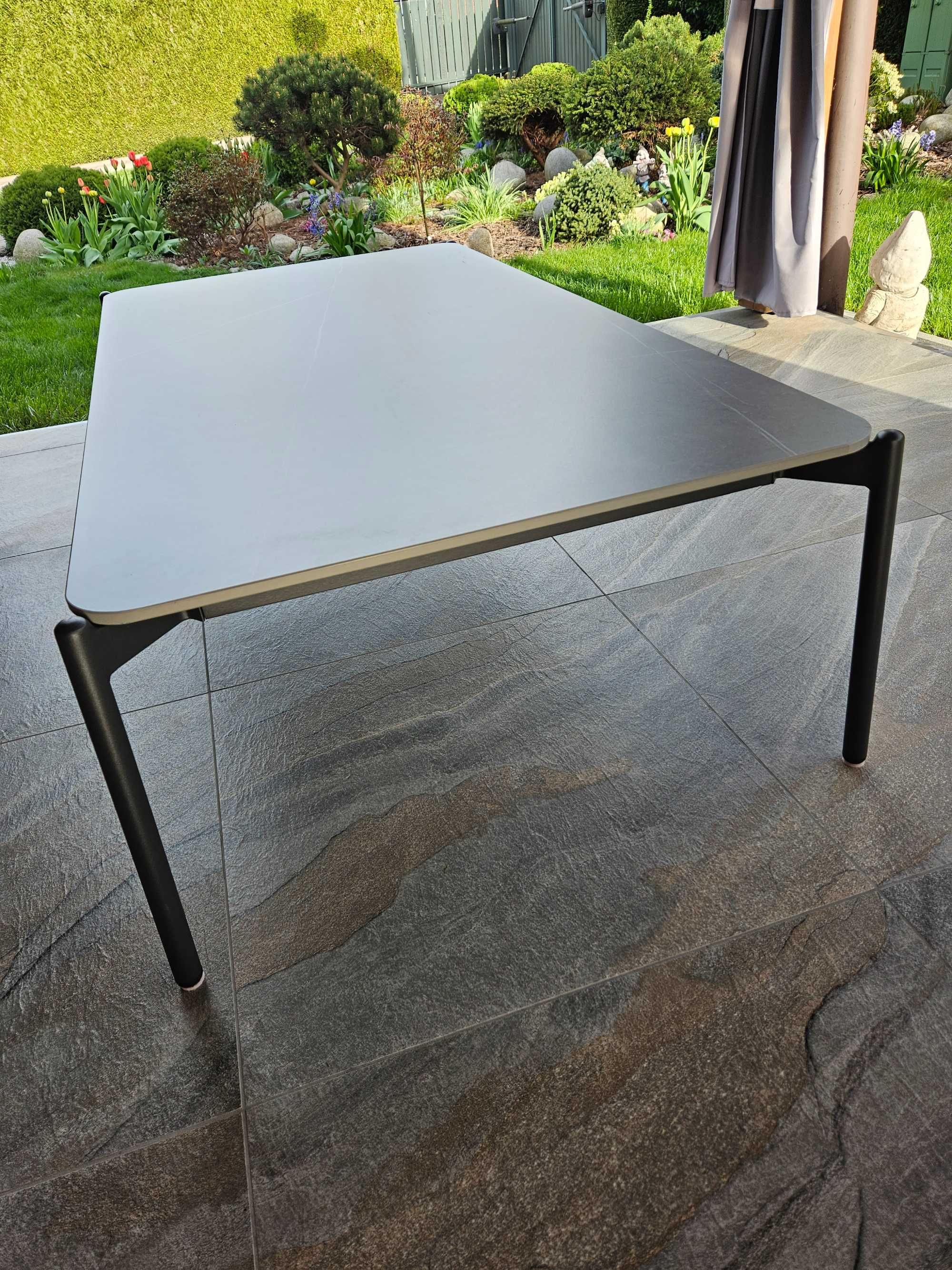 Ława stolik kawowy aluminiowy z blatem z płytki ceramicznej 130x70x38