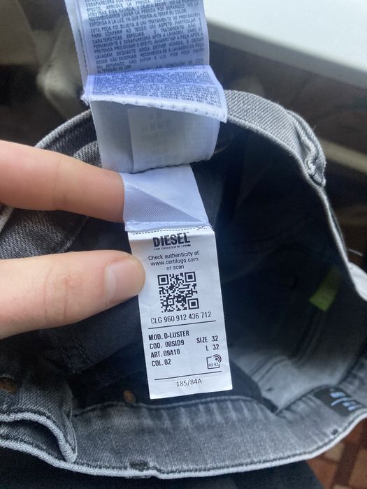 Сірі Джинси Diesel slim D-Luster