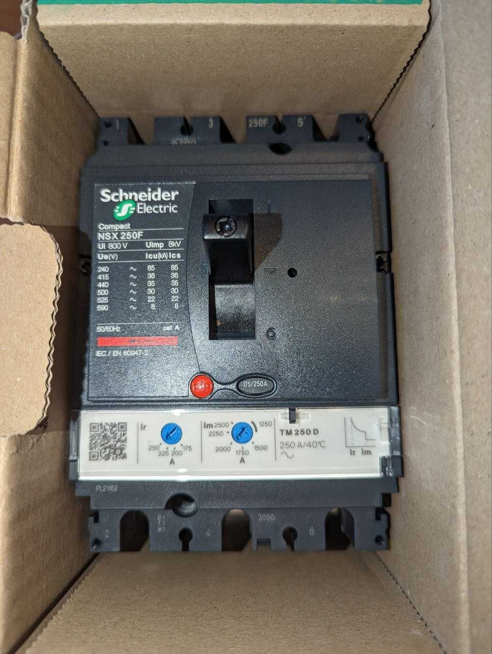 Автоматичний вимикач Schneider Electric 250 А, 200 А, 125 А
