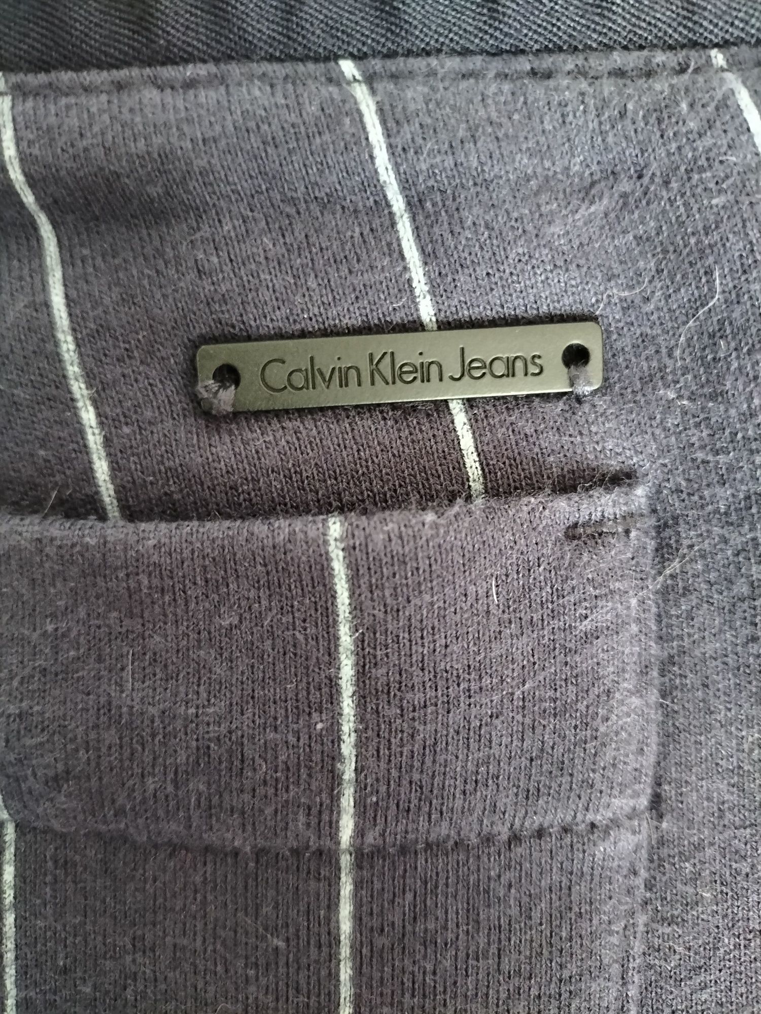 Granatowe spodnie Calvin Klein Jeans