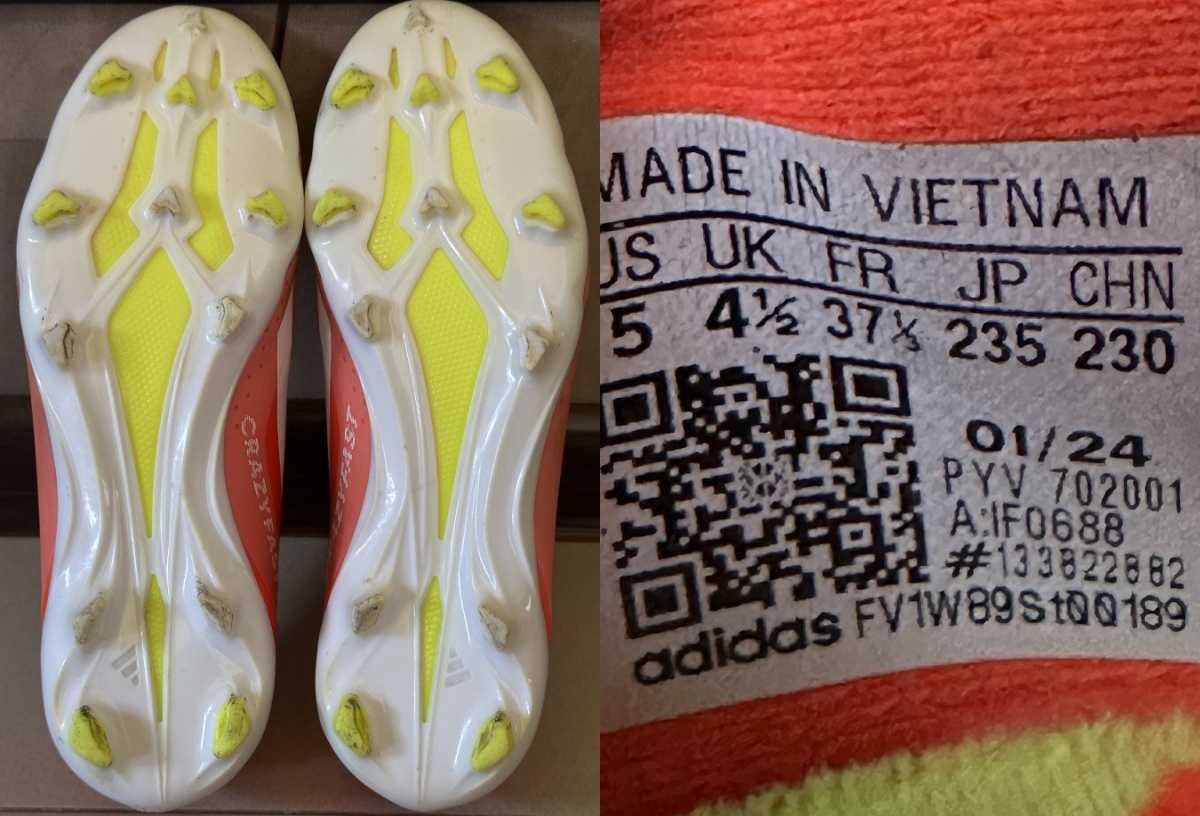 Бутсы Adidas X Crazyfast League Ll FG р.EUR-37,5/36,5-23,5 см.