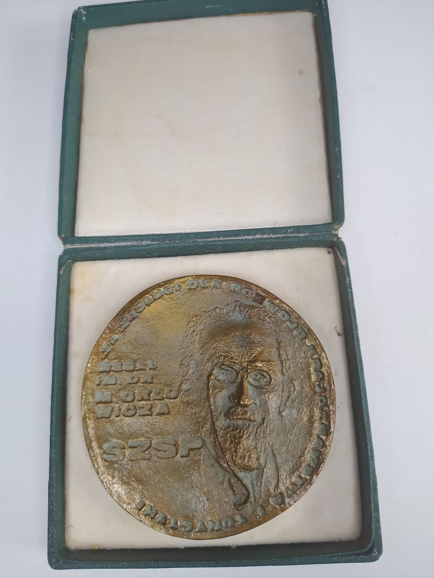 Medal im. dr. M. Orłowicza w pudełku. Srarocie. PRL.