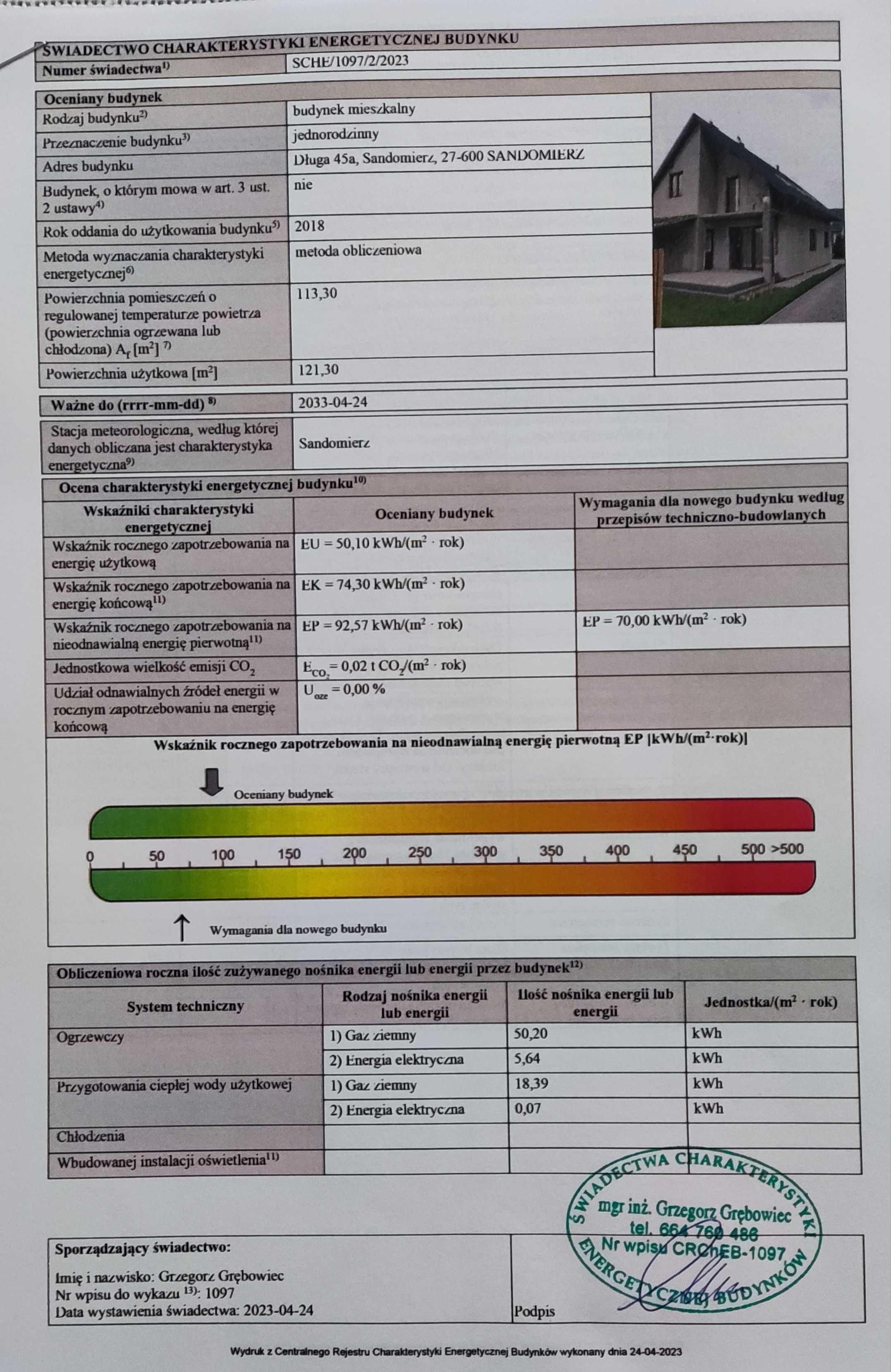Sprzedam dom parterowy z poddaszem użytkowym Sandomierz ul. Długa 45a