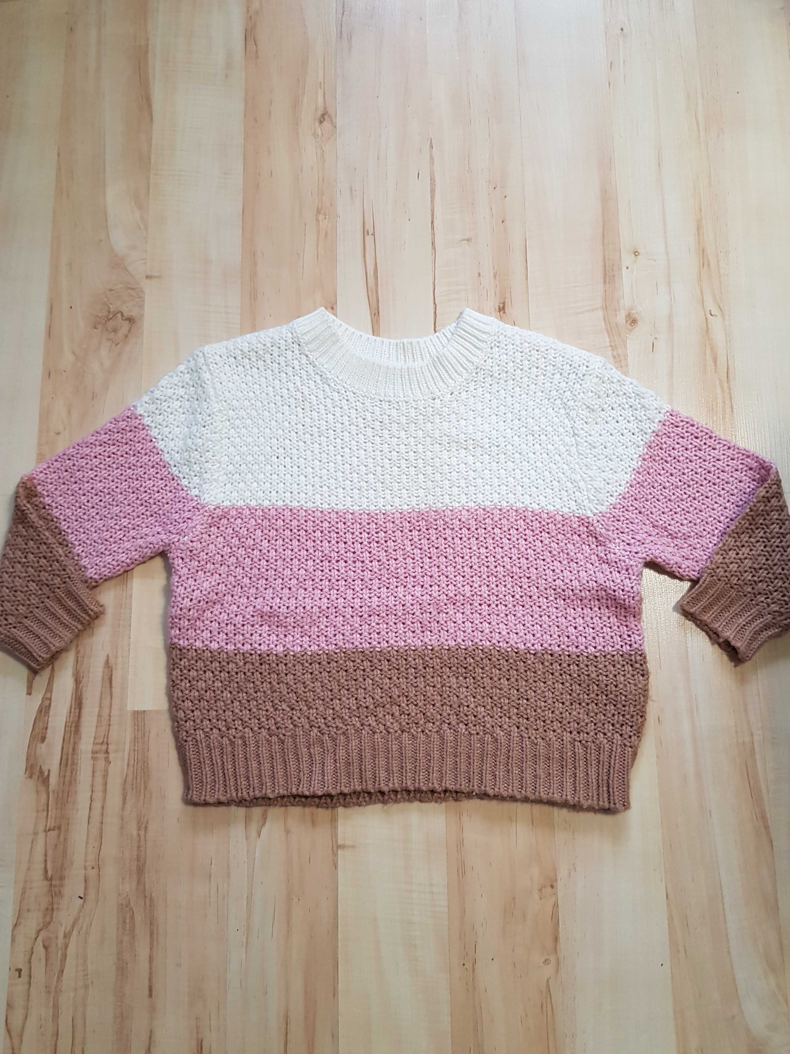 Prześliczny sweter sweterek na drutach Reserved r. 128 stan idealny