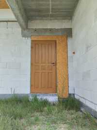 Drzwi zewnętrzne tymczasowe idealne na budowę drewniane nowa wkładka